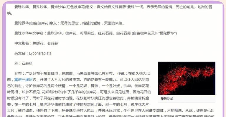 诗意的彼岸花花语是什么？它有何含义？