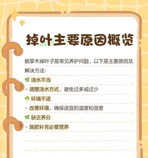 鹅掌木落叶问题如何解决？